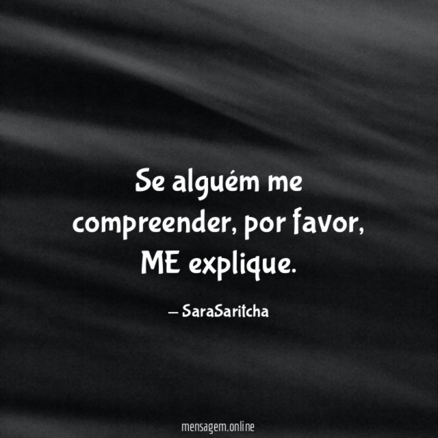 Se alguém me compreender