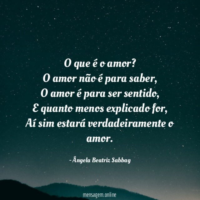 O que é o amor