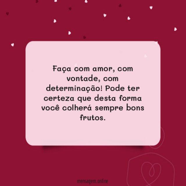 Faça com amor
