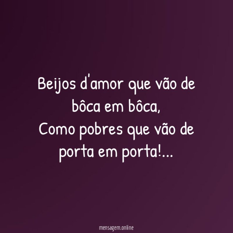 Beijos d'amor que vão de bôca em bôca