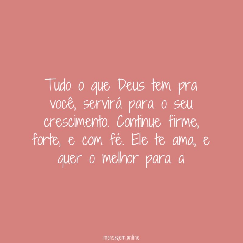 Tudo o que Deus tem pra você