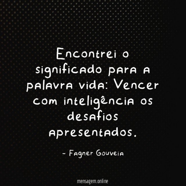 Encontrei o significado para a palavra vida