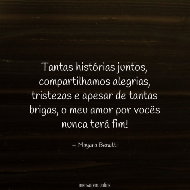Tantas histórias juntos