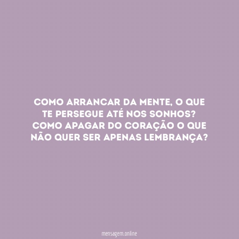Como arrancar da mente