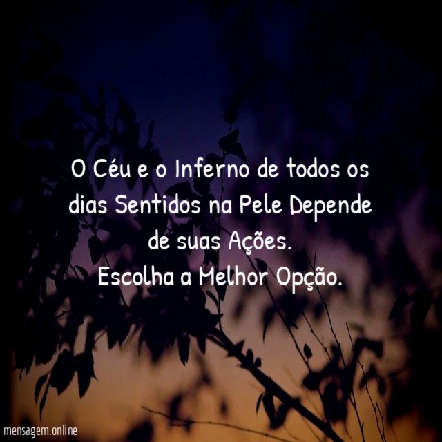 O Céu e o Inferno de todos os