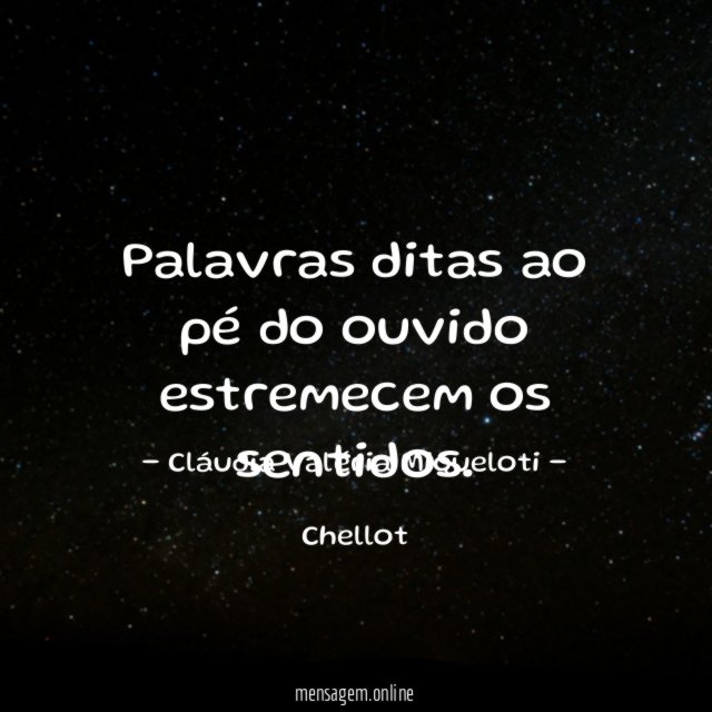 Palavras ditas ao pé do ouvido estremecem os sentidos