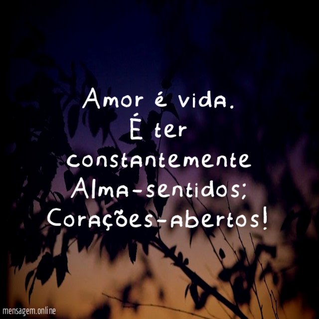 Amor é vida