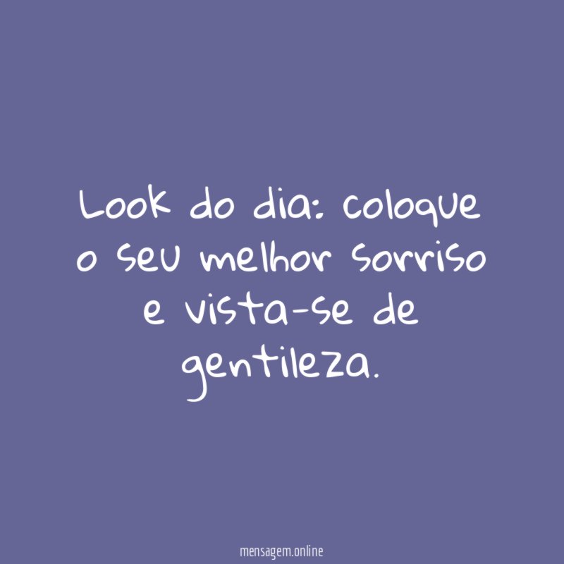 Look do dia