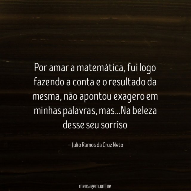 Por amar a matemática