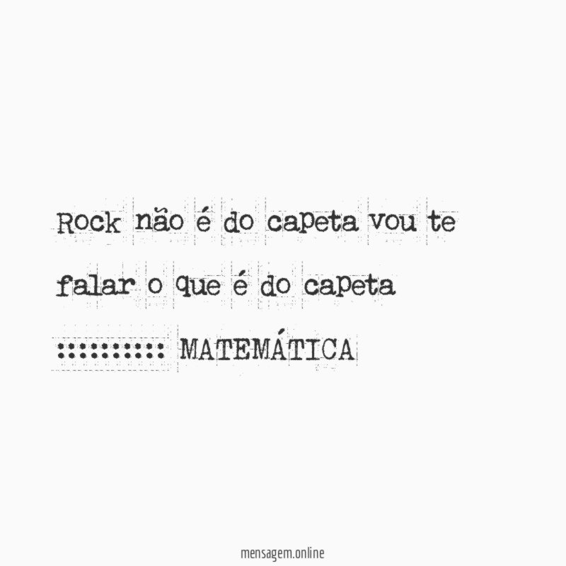 Rock não é do capeta vou te falar o que é do capeta