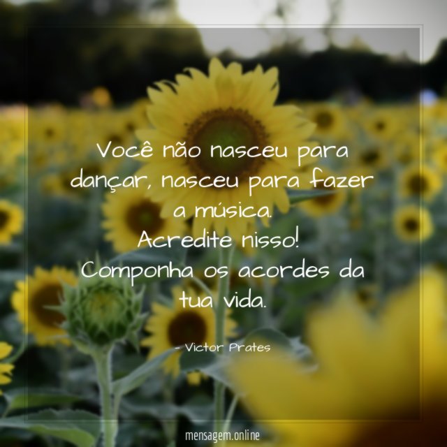 Você não nasceu para dançar