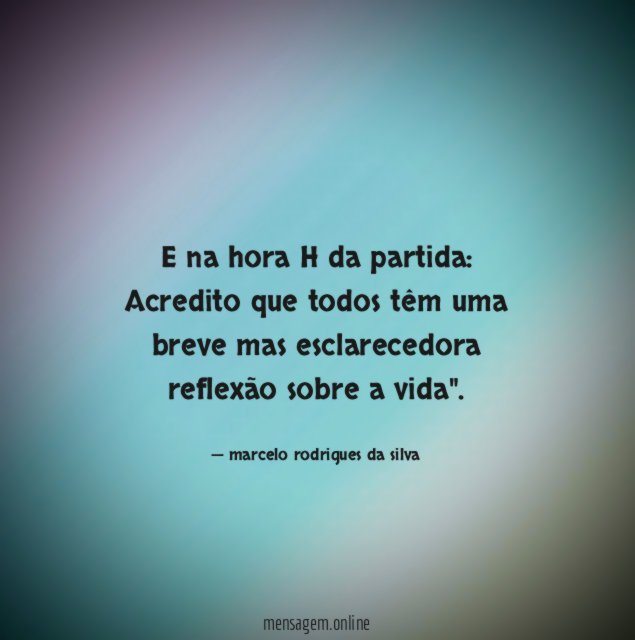 E na hora H da partida