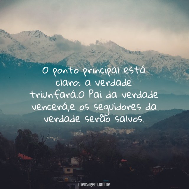O ponto principal está claro