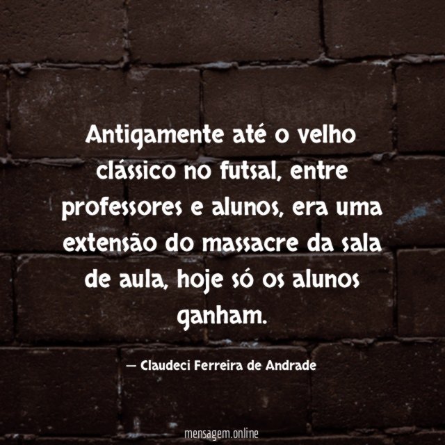 Antigamente até o velho clássico no futsal