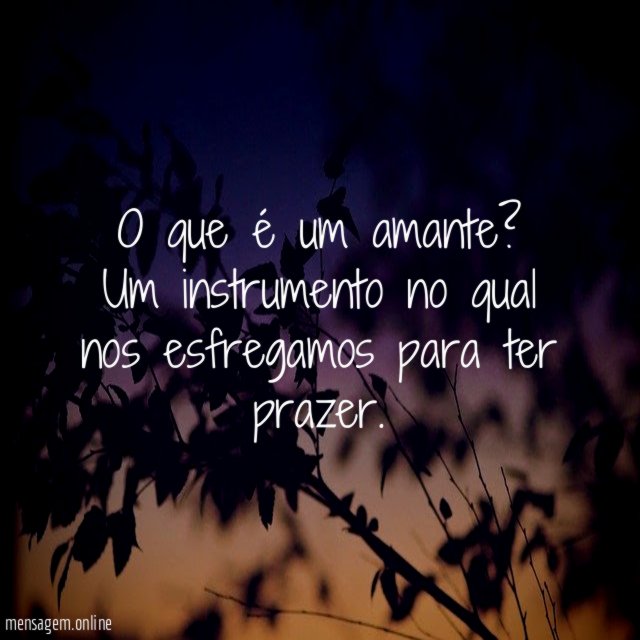 O que é um amante