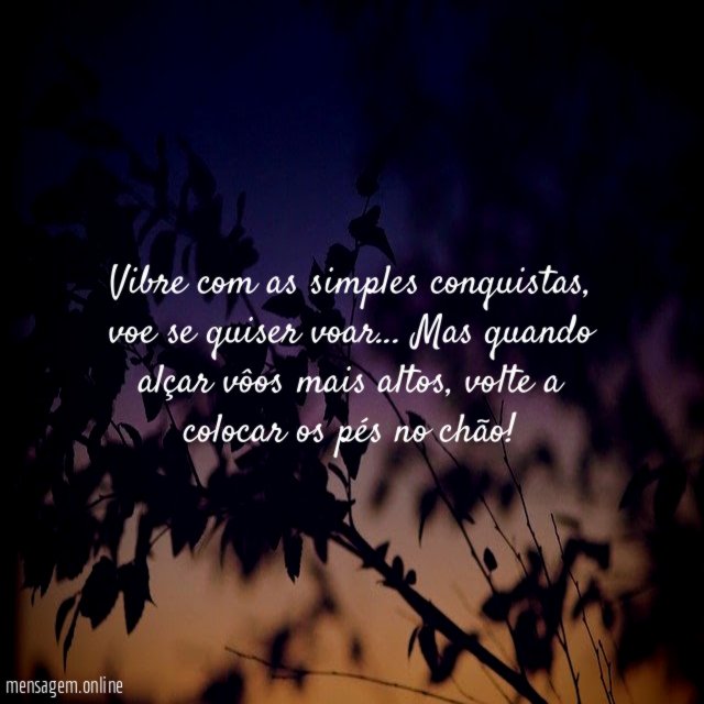 Vibre com as simples conquistas