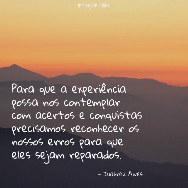Para que a experiência possa nos contemplar com