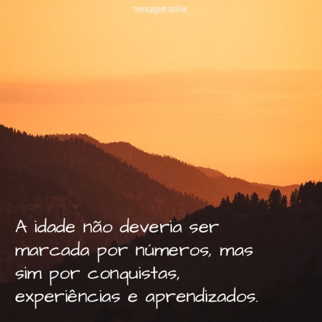 A idade não deveria ser marcada por números