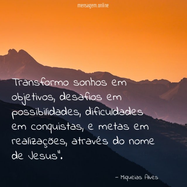 Transformo sonhos em objetivos