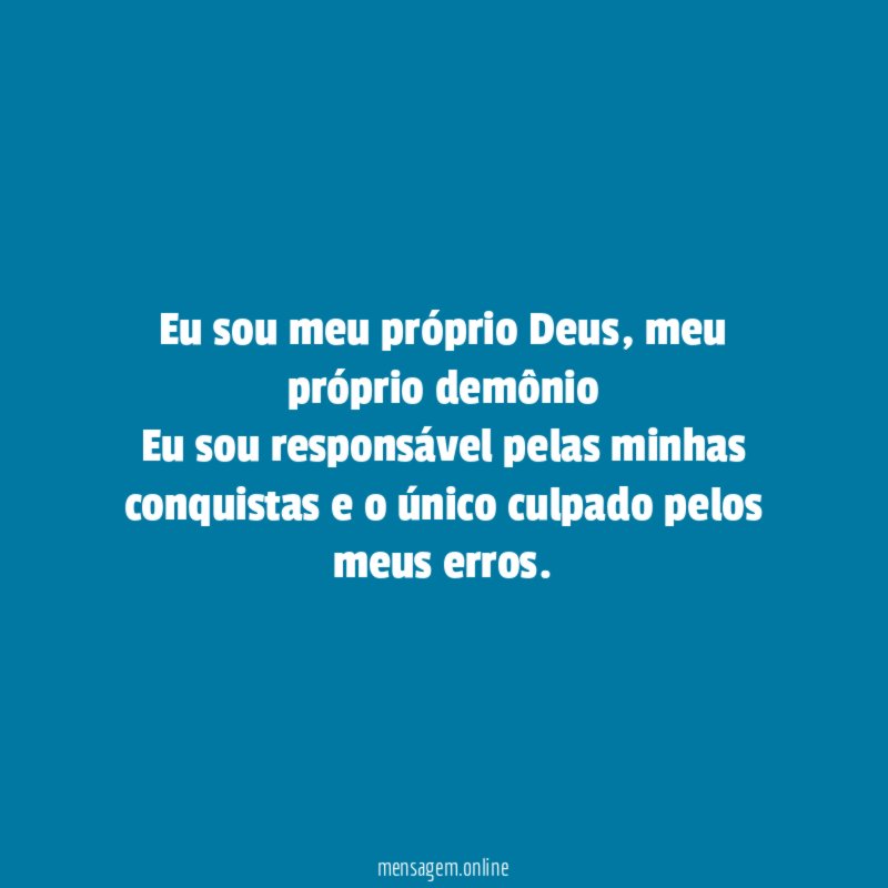 Eu sou meu próprio Deus