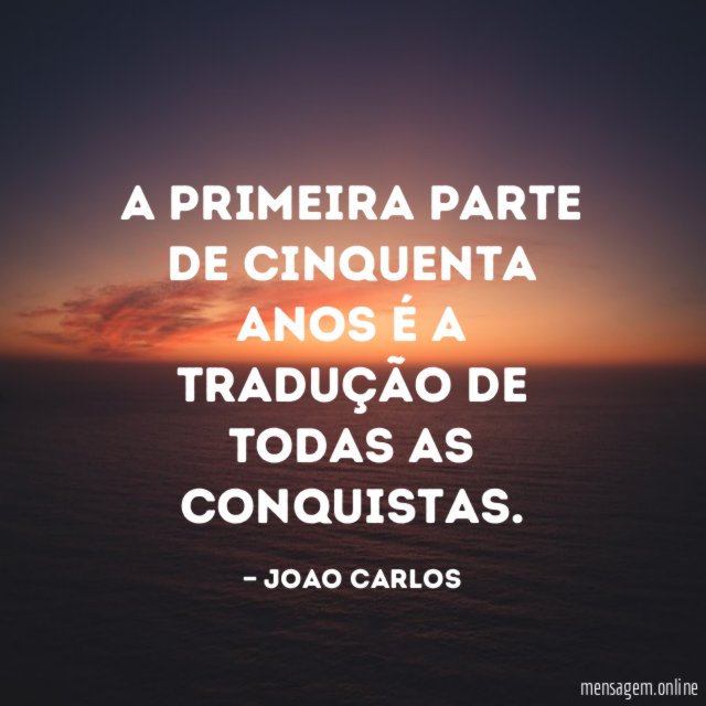 A primeira parte de cinquenta anos é a