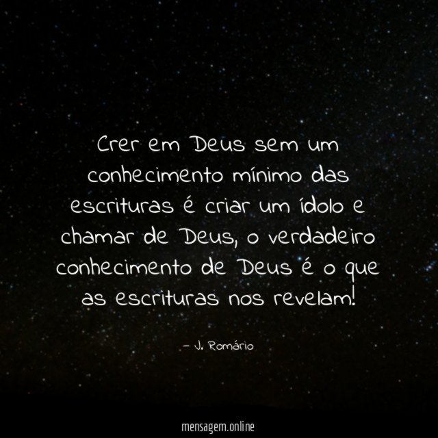 Crer em Deus sem um conhecimento mínimo das