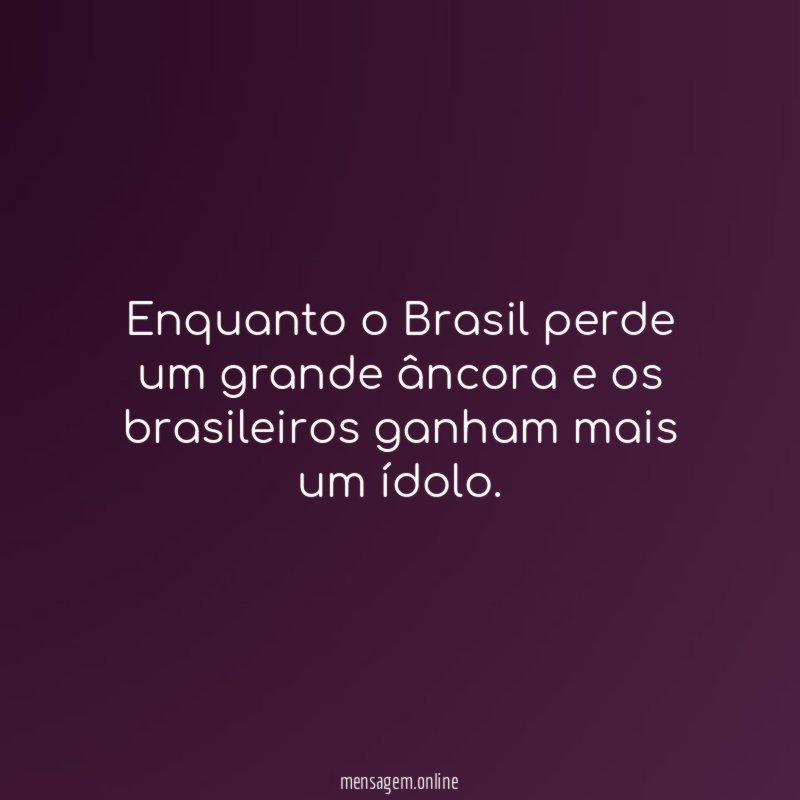 Enquanto o Brasil perde um grande âncora