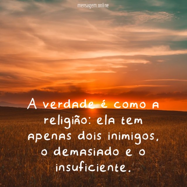 A verdade é como a religião