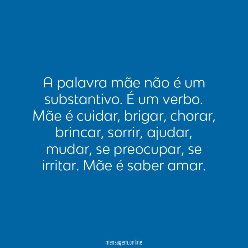 A palavra mãe não é um substantivo