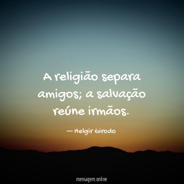 A religião separa amigos