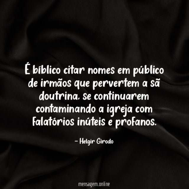 É bíblico citar nomes em público de irmãos