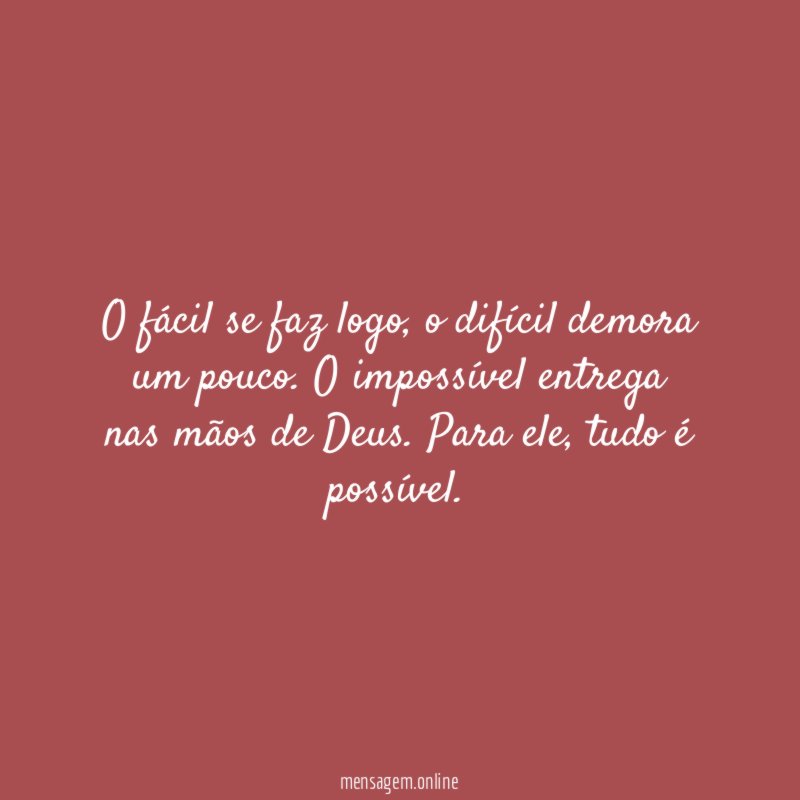 O fácil se faz logo