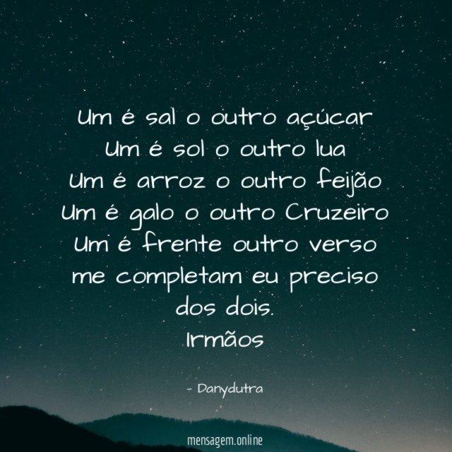 Um é sal o outro açúcar Um é sol