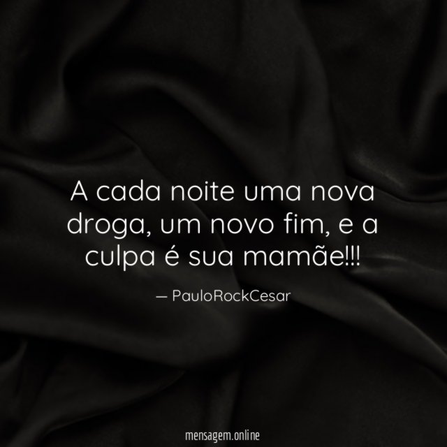 A cada noite uma nova droga