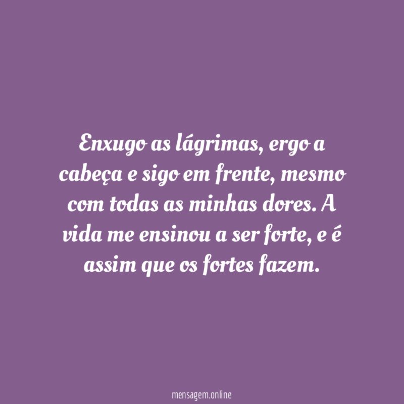 Enxugo as lágrimas