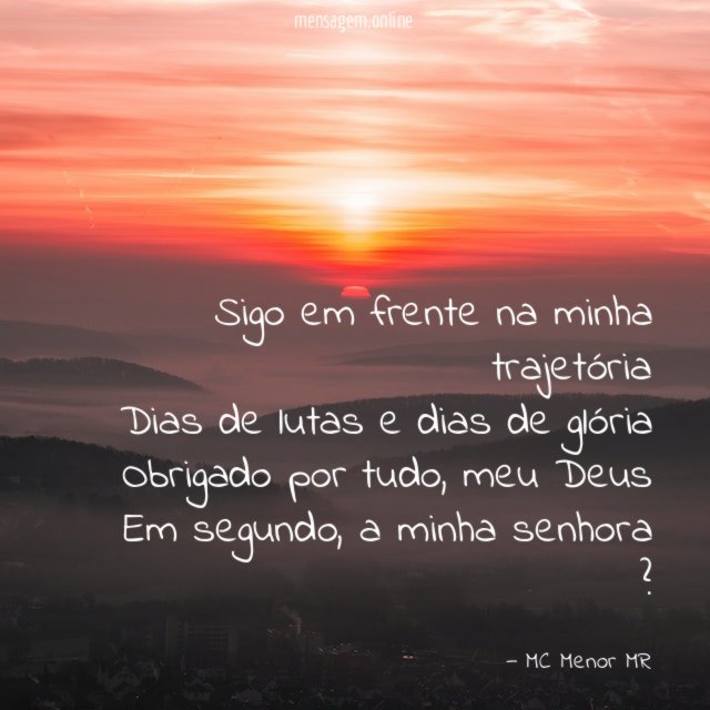 Sigo em frente na minha trajetória Dias de lutas