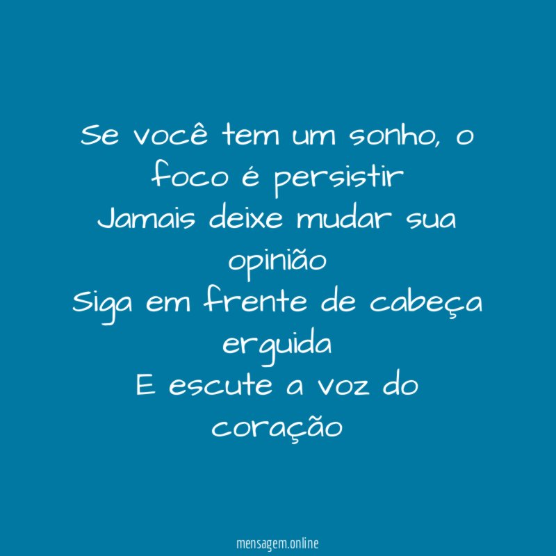 Se você tem um sonho