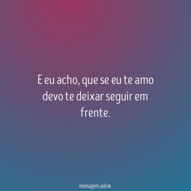 E eu acho