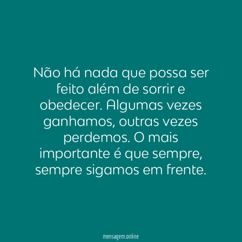 Não há nada que possa ser feito além
