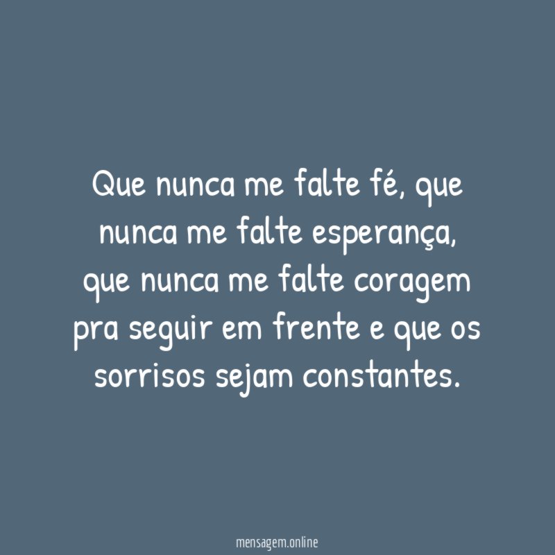 Que nunca me falte fé