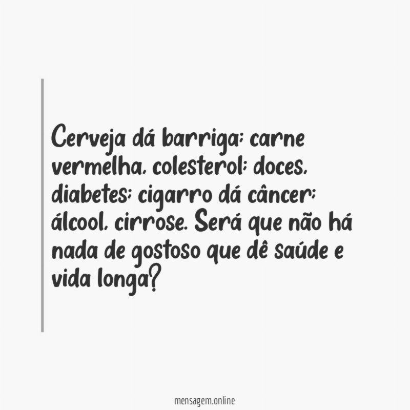 Cerveja dá barriga