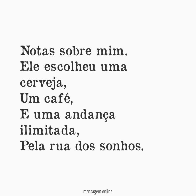 Notas sobre mim.