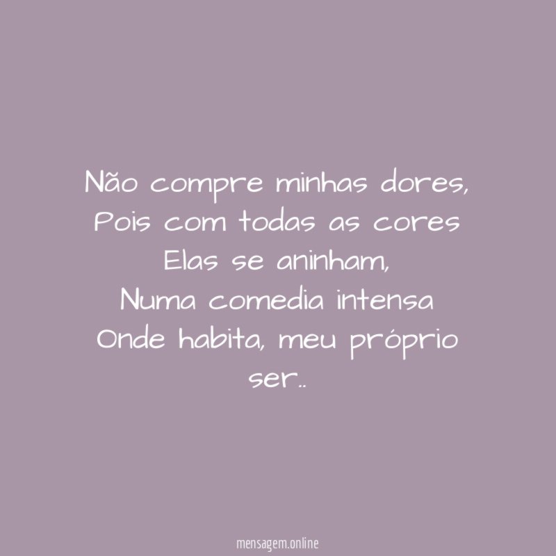 Não compre minhas dores