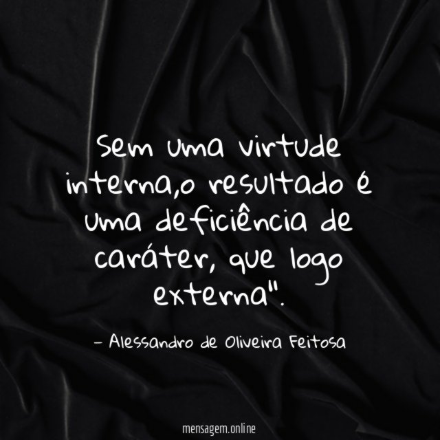 Sem uma virtude interna