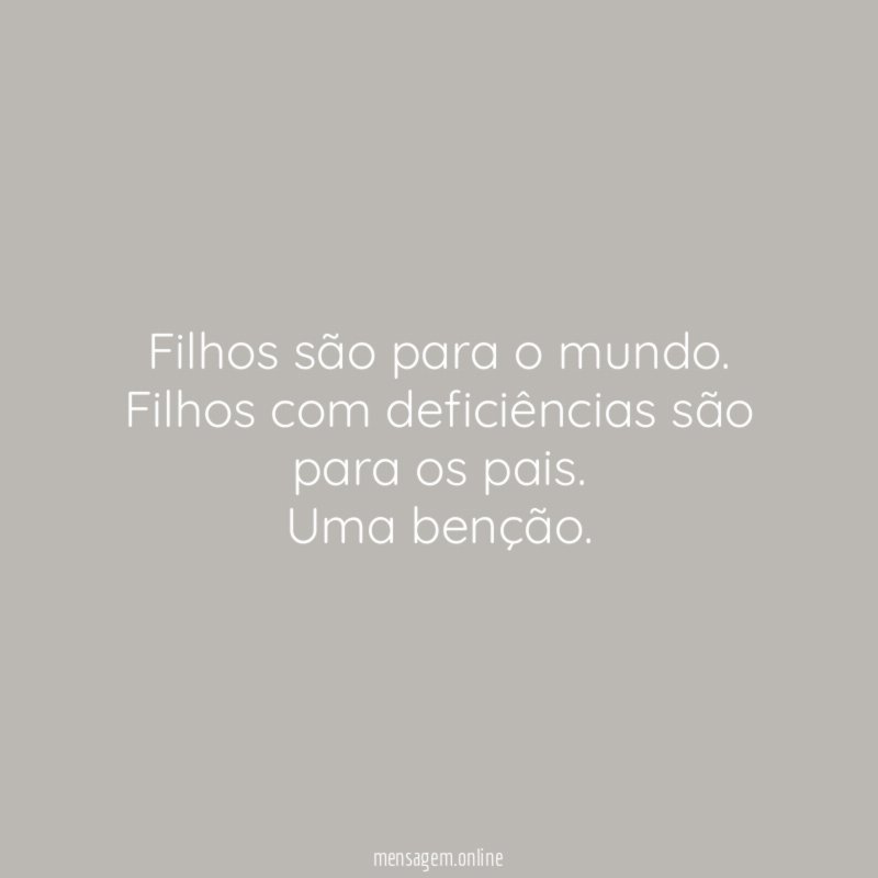 Filhos são para o mundo