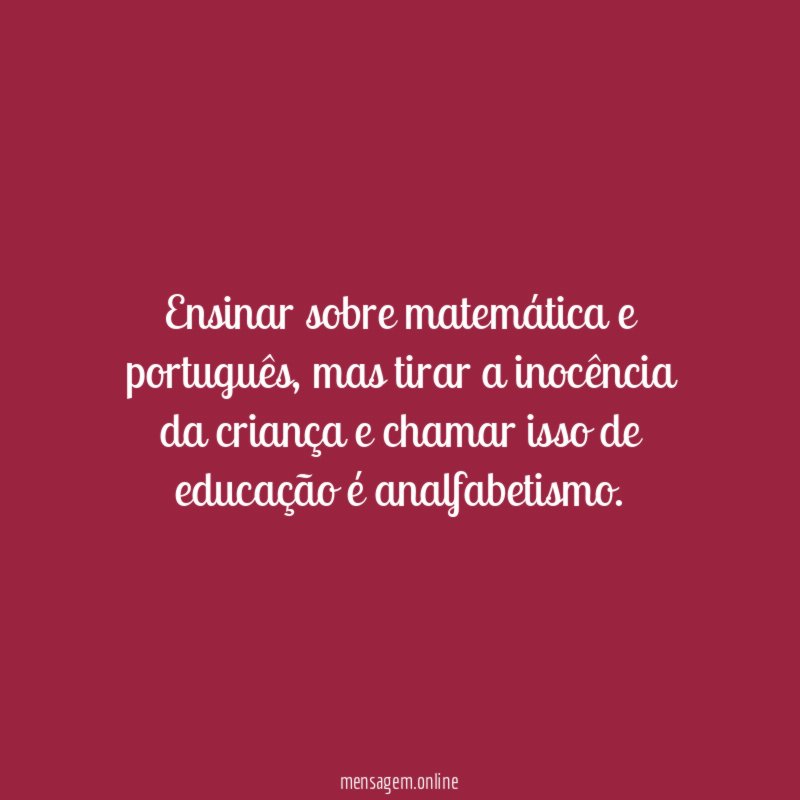 Ensinar sobre matemática e português