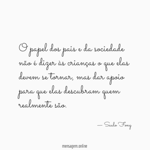 O papel dos pais e da sociedade não