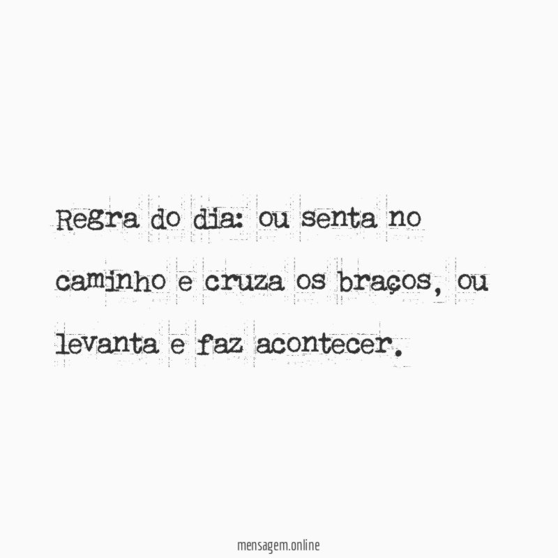 Regra do dia
