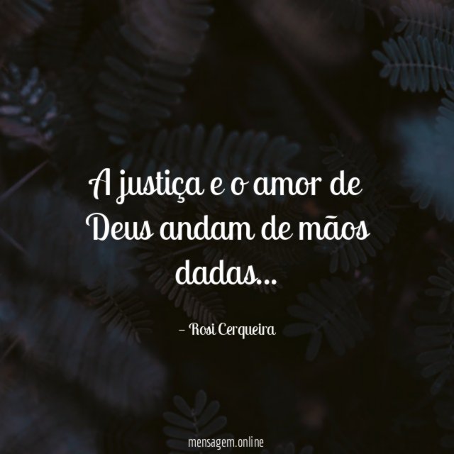 A justiça e o amor de Deus andam