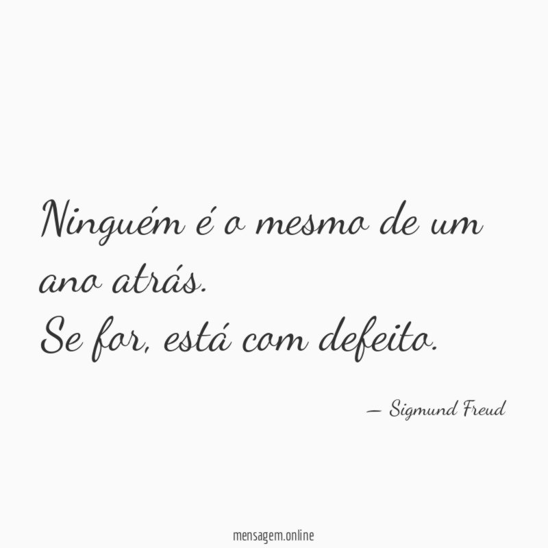 Ninguém é o mesmo de um ano atrás